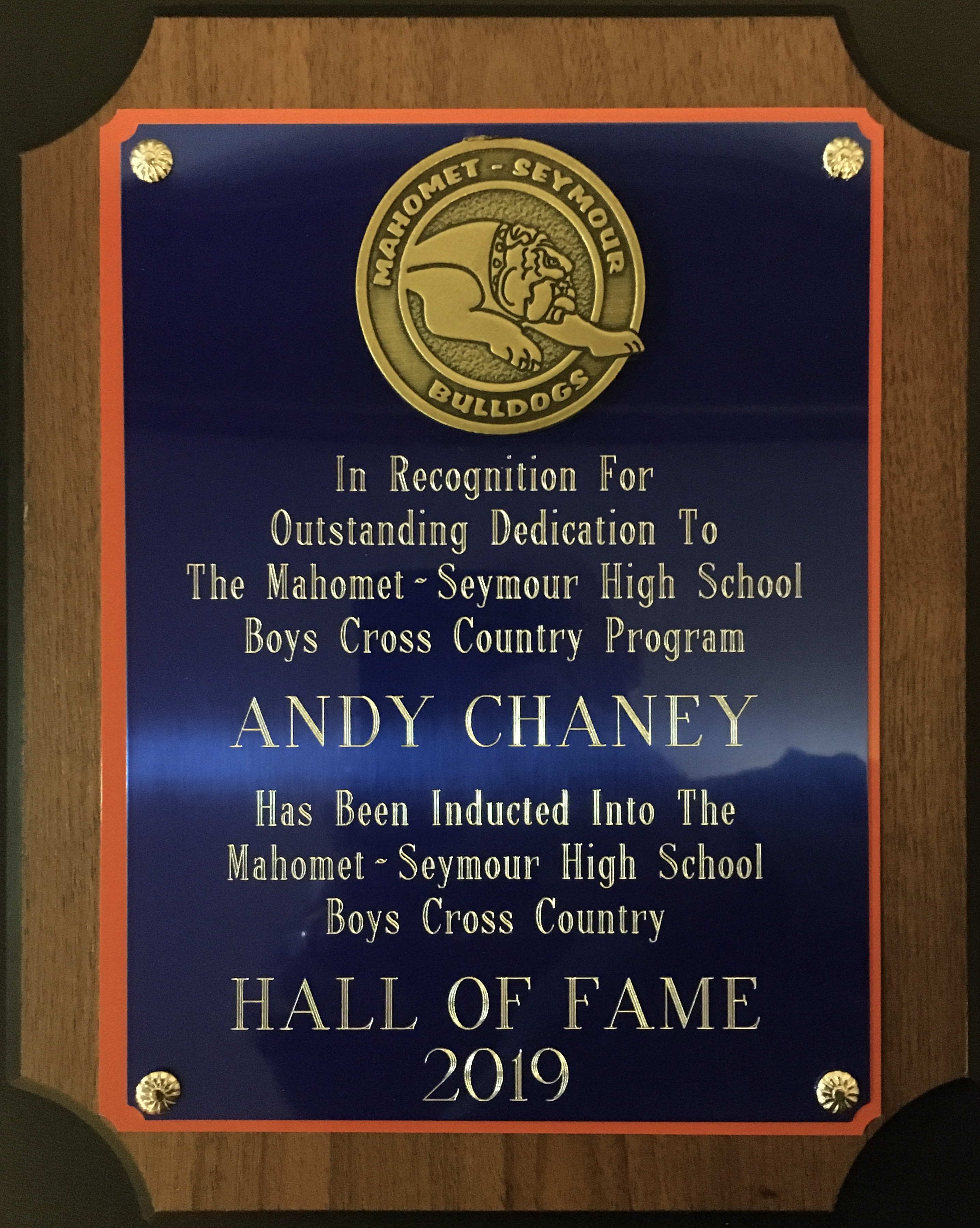 Andy Chaney Plaque