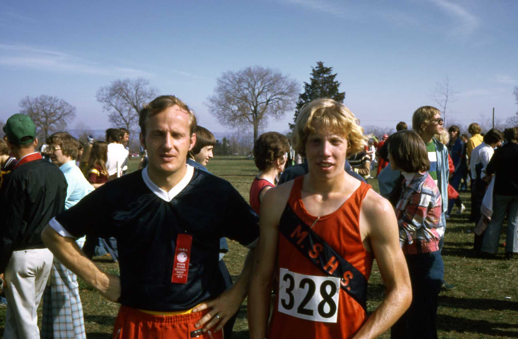 Coach King and Mark Johnson Nov 1974