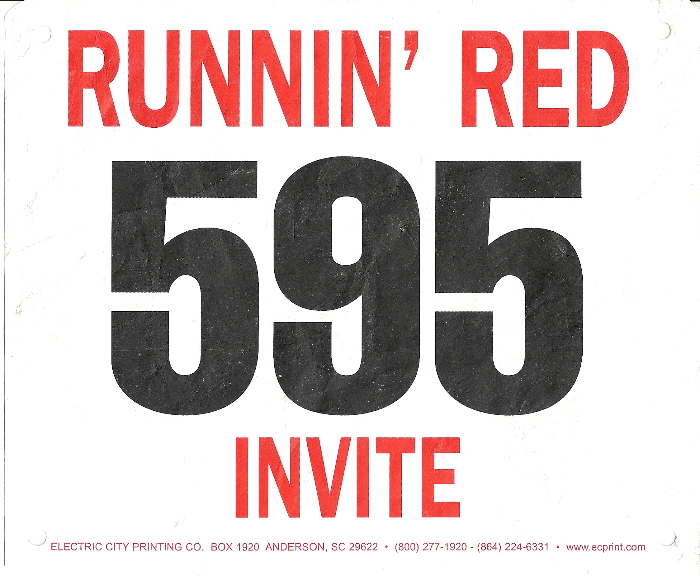 Runnin Red
        Race Number
